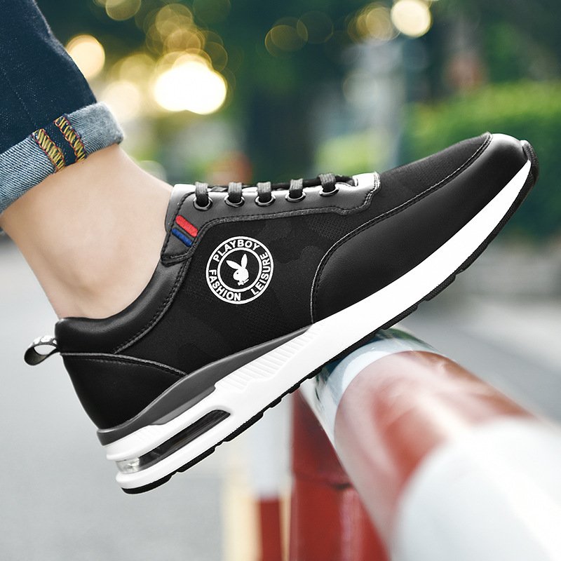 花花公子男鞋秋季黑色休闲鞋子男潮流旅游鞋运动鞋男跑步鞋秋冬季