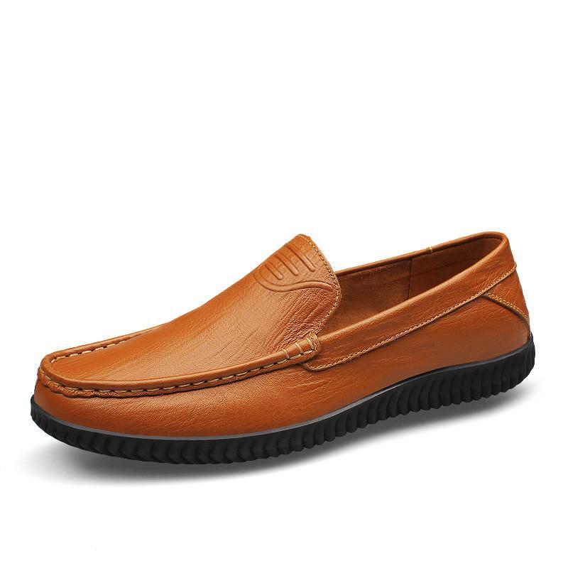 路蒙卡帝品牌男鞋春秋新款软底男士商务休闲休闲皮鞋中年老人春鞋防滑爸爸鞋透气男单鞋