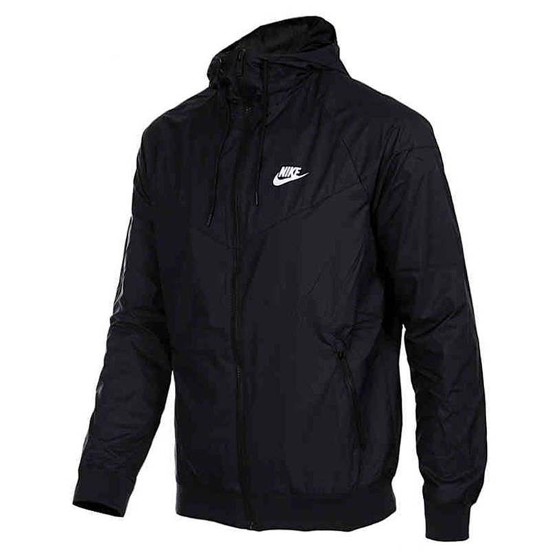 Nike耐克男装2017年秋季新款男士风行者运动跑步连帽防风衣夹休闲梭织夹克外套727325-010