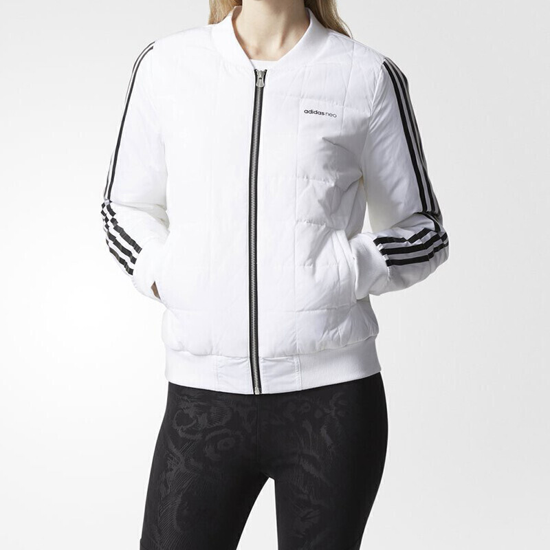 Adidas阿迪达斯女装夹棉外套2017冬季新款运动休闲舒适棉服保暖夹克CD2292