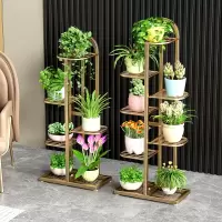 花架子多层家用室内阳台置物架铁艺阿斯卡利客厅省空间装饰花盆落地式绿萝