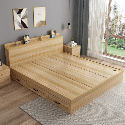 榻榻米床1.5米板式床多功能双人床阿斯卡利1.8米现代简约高箱储物床收纳床