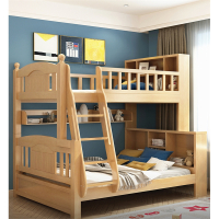 1.5米上下铺木床双层成人高低床子阿斯卡利母床两层儿童床上下床双层床
