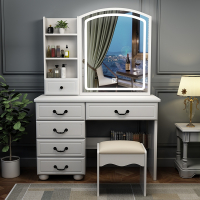 阿斯卡利梳妆台卧室现代简约欧式小型轻奢家用收纳柜一体化妆桌网红ins风