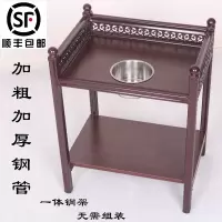 阿斯卡利麻将机茶几麻将桌旁边角几加厚烟缸棋牌室茶楼配套木质茶水架