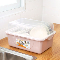 阿斯卡利(ASCARI)放碗筷收纳箱带盖沥水碗架碗盘碗碟收纳架碗柜家用厨房装碗收纳盒