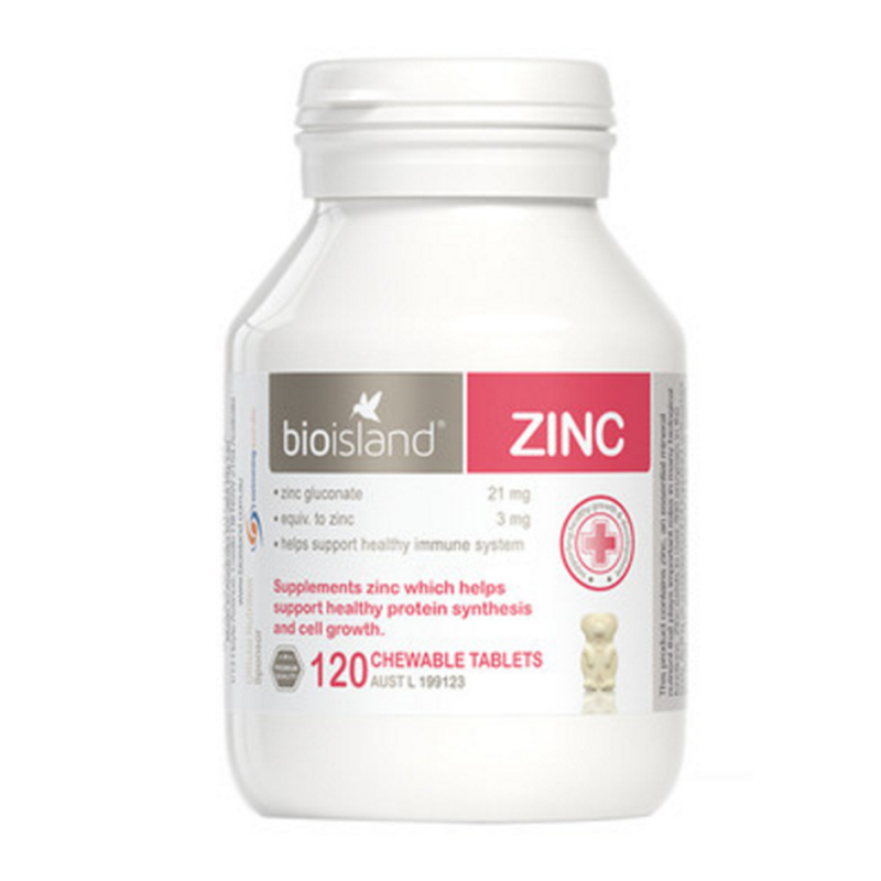 澳洲 Bio island佰奥 超值组合 补锌咀嚼片1瓶+液体乳钙1瓶+海藻油DHA1瓶=3瓶装 6个月以上