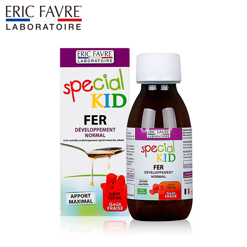 [保税]法国 Eric Favre埃里克 进口 补铁糖浆 (6个月以上—5岁 ) 125ml/瓶*2盒装