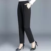 迪鲁奥(DILUAO)[品质女装]中老年女裤春秋休闲老人条纹奶奶裤常规大码高腰妈妈裤子秋装长裤