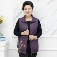 迪鲁奥(DILUAO)同款[品质保障]中老年人拉链特加肥加大码女胖妈妈装太太马甲秋奶奶装外套200斤新款女装