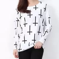 迪鲁奥(DILUAO)新款女装2021年新款秋装女装潮宽松型袖恤女中长款打底初秋上衣欧货大版