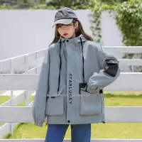 迪鲁奥(DILUAO)工装外套女2021新款秋冬新款学生百搭宽松bf棒球服ins初秋上衣