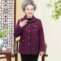 迪鲁奥(DILUAO)中老年人秋冬新款春装女装60岁70妈妈上衣奶奶秋装老人外套春秋老太太衣服