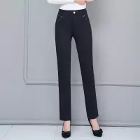 迪鲁奥(DILUAO)轻奢品质妈妈裤子女新款 中年女裤秋季高腰休闲中老年直筒裤绣花长裤