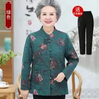 迪鲁奥(DILUAO)轻奢品质中国风奶奶装秋装中老年人妈妈春秋针织开衫70岁80老人太太服装60