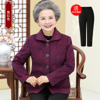 迪鲁奥(DILUAO)轻奢品质中老年人女装秋装开衫老人妈妈60-70岁80奶奶上衣服薄款太太春秋