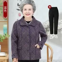 迪鲁奥(DILUAO)轻奢品质老年人开衫女胖妈妈加肥加大码60-70岁奶奶装喜秋装单上衣春秋