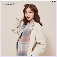 迪鲁奥(DILUAO)羊毛围巾情侣加厚保暖秋冬季情侣士长款韩版百搭学生格子两用披肩