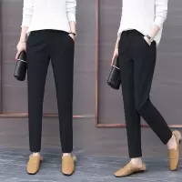 迪鲁奥(DILUAO)毛呢裤子女秋冬2021新款加厚哈伦裤韩版高腰显瘦萝卜裤休闲呢子裤