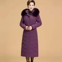 迪鲁奥(DILUAO)中老年棉衣女冬季中长款过膝加厚服中年妈妈装大码棉袄外套品牌女装