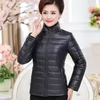 迪鲁奥（DILUAO)中老年羽绒服女轻薄小短款中年妈妈装秋冬装外套妇冬季新款官方品牌女装