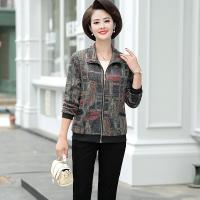 迪鲁奥(DILUAO)妈妈穿的中年妇女冬秋装夹克衫40-50岁妈妈装短款上衣中老年立领外套品牌女装