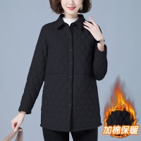 迪鲁奥(DILUAO)棉袄棉服女2020年秋季冬新款韩版宽松妈妈轻薄棉衣夹棉外套
