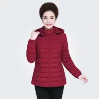 迪鲁奥（DILUAO)40岁50岁妈妈穿的小女2021新冬季妈妈外套中老年码服短款