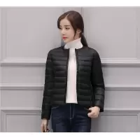 迪鲁奥(DILUAO)40岁妈妈穿的羽绒服2020年秋季冬新款大码无领圆领轻薄型服修身内胆短款轻便内穿外套