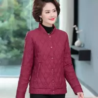 迪鲁奥(DILUAO)中老年棉服女短款40-50岁妈妈装小棉袄轻薄型棉衣秋冬季外套