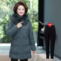 迪鲁奥(DILUAO)棉服中老年女冬装外套40岁50韩版中长款妈妈秋冬