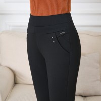 迪鲁奥(DILUAO)40岁50岁妈妈婆婆穿的加绒裤妈妈裤子厚款秋冬高腰40大码50岁棉裤打底裤女外穿中老年女裤