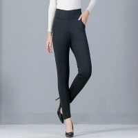 迪鲁奥（DILUAO)40岁50岁妈妈穿的加绒裤妈妈棉裤外穿厚款高腰中老年人女装冬装驼绒裤老太太