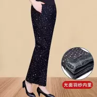 迪鲁奥(DILUAO)50岁60岁妈妈婆婆穿的加绒裤妈妈棉裤厚款外穿高腰中老年人女裤秋冬宽松婆婆奶奶裤子冬季