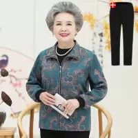 迪鲁奥(DILUAO)中老年人春装女夹克衫妈妈装休闲外套60-70-80岁奶奶春秋老人衣服