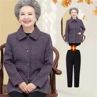 迪鲁奥(DILUAO)中老年女装春装奶奶装外套妈妈装春秋款单衣老年人女外衣60-7080岁老太太婆婆装宽松上衣
