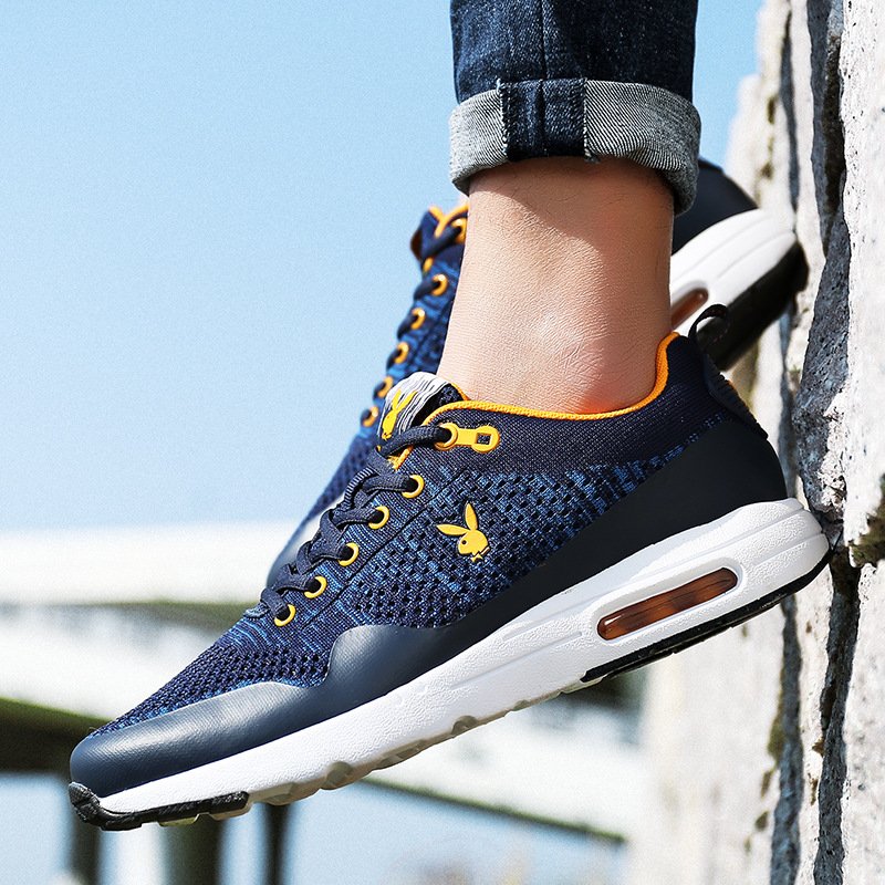 花花公子男鞋新款透气气垫运动鞋男士增高休闲网鞋学生跑步鞋子男