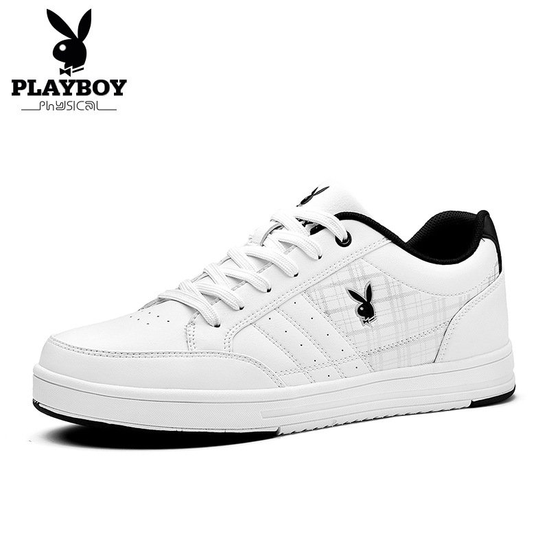 花花公子白色板鞋男士韩版潮流秋冬季鞋休闲鞋男鞋滑板鞋