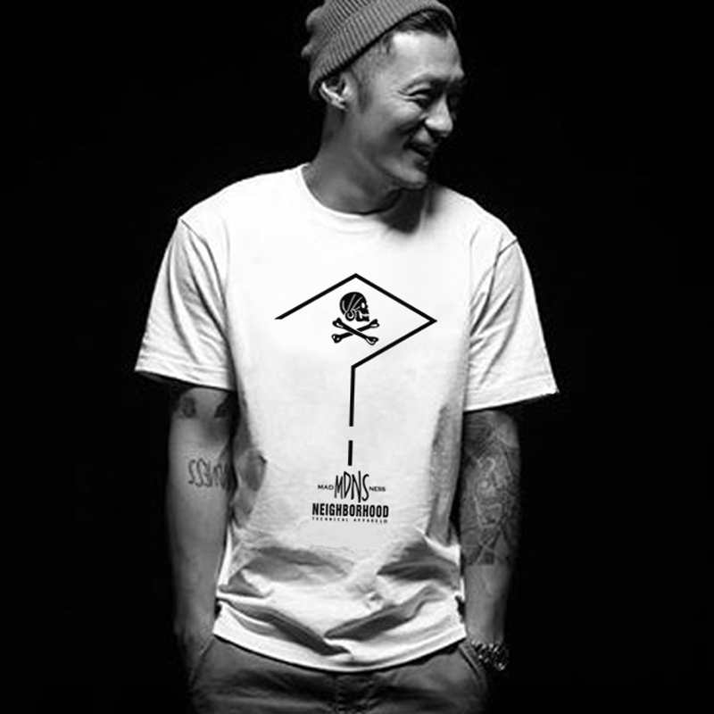 902新款余文乐同款潮牌短袖t恤男宽松潮流简约mdns水原希子madness