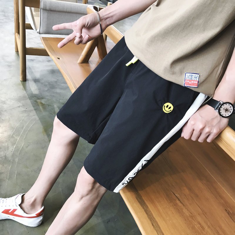 902新款休闲短裤男夏天韩版潮流宽松马裤薄款运动五分裤男大裤衩半截