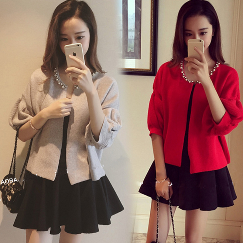 902新款加大码秋季女装200斤针织小外套胖mm藏肉洋气套装连衣裙定制