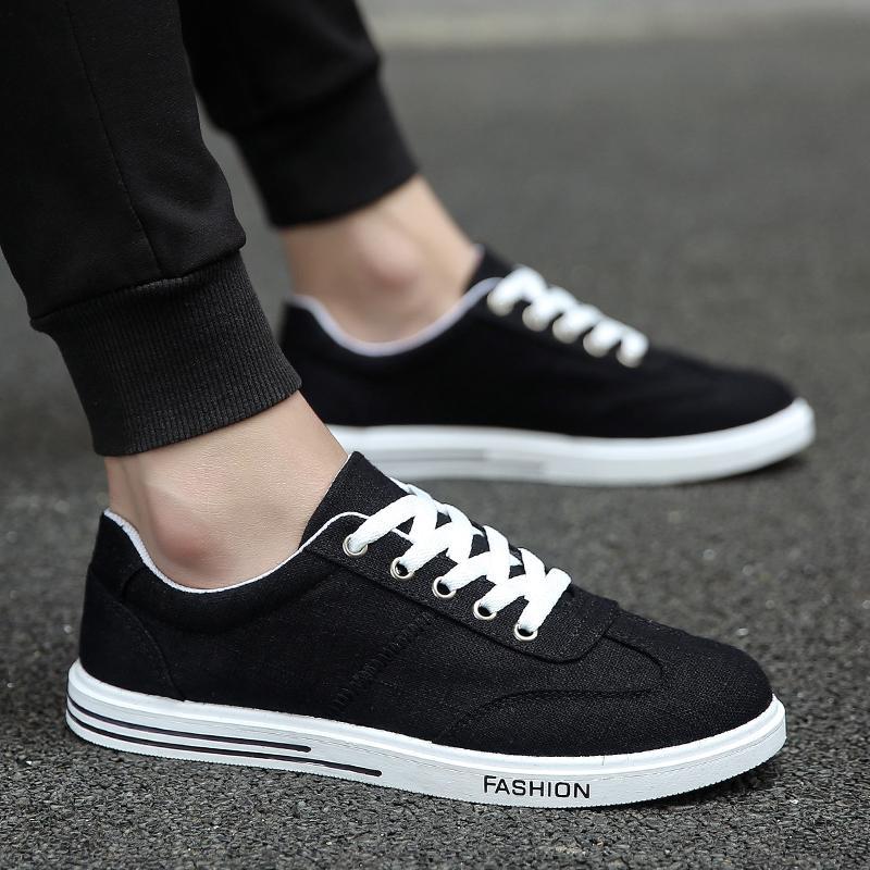 902新款夏季百搭学生潮鞋男士帆布鞋韩版潮流平底板鞋低帮布鞋休闲男