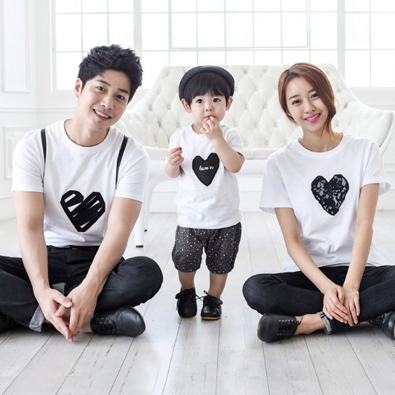 902新款亲子装夏全家装婴儿一家三口韩国秋装棉家庭装新生儿夏季t恤