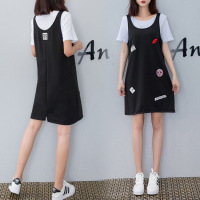 顺崇2018夏新贴标背心连衣裙宽松显瘦针织背带裙a字裙单裙5889#