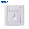 西蒙（simon）开关插座86型面板55系列雅白色一位电脑插座N55218S