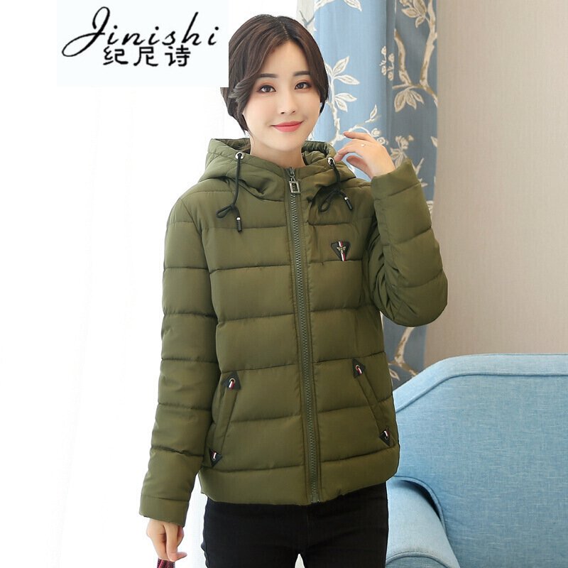 纪尼诗女装2018冬季新款羽绒服韩版学生大码休闲时尚短款服修身外套
