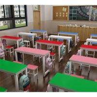 bloves小学生课桌椅培训桌椅厂家直销中学校课桌彩色桌课桌活动桌学生凳