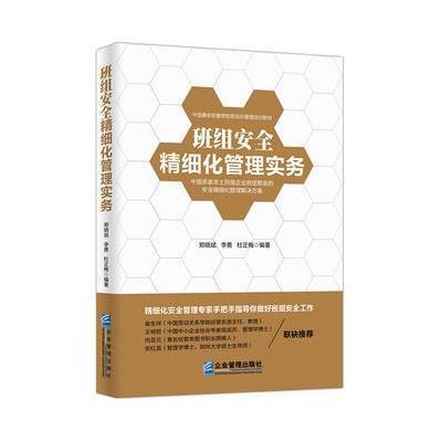 正版书籍 班组安全精细化管理实务 9787516413333 企业管理出版社