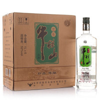 牛栏山二锅头珍品陈酿白酒光瓶 1L银牛52度1000ml*6瓶整箱装