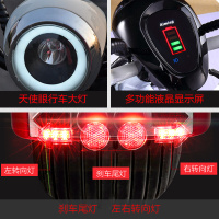 哈雷电动摩托车电瓶车双座成人两轮踏板跑车自行车M6前后双气囊减震55km锂电轰鸣版